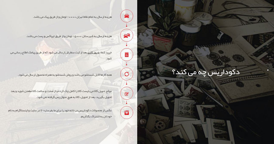 طراحی سایت فروشگاه دکوداریس