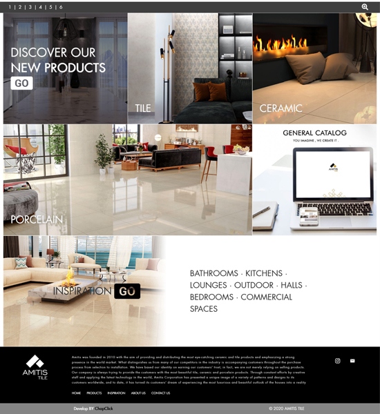 طراحی سایت شرکت کاشی آمیتیس