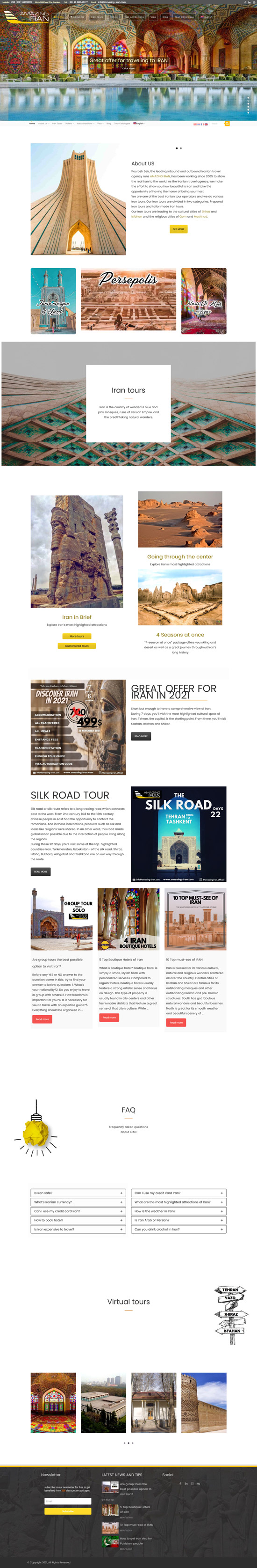 طراحی سایت وردپرس امیزینگ ایران