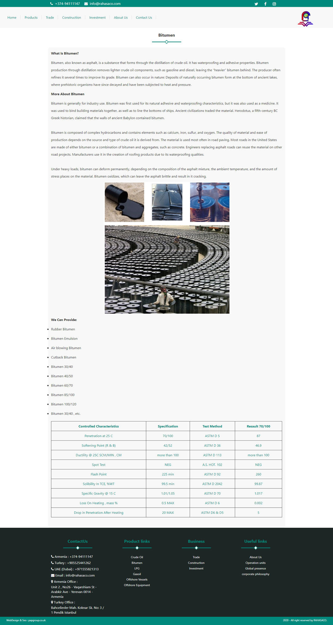 طراحی سایت شرکت رهروان آبادگران سهند