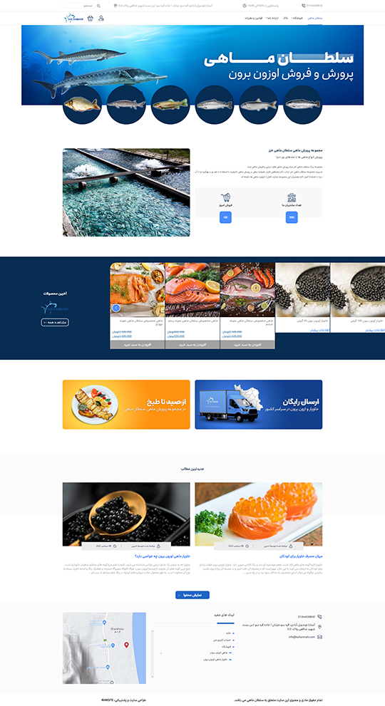 طراحی سایت وردپرس فروشگاه سلطان ماهی